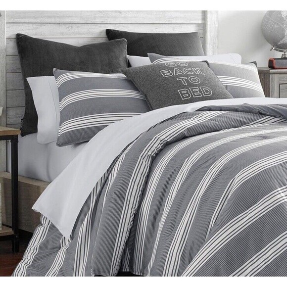 NAUTICA Craver Twin / Twin XL 2 PC Comforter Set Grey White - Picture 1 of 6